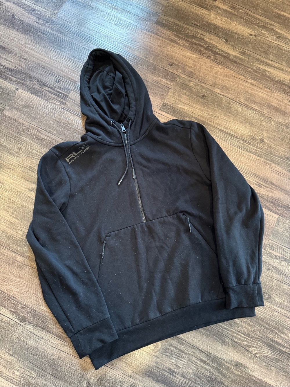 Polo Ralph Lauren RLX Sweatshirt Magic Fleece Hoodie Sweater Jacket Black Size M